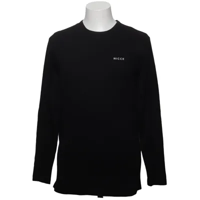 Lange mouwen shirt (Zwart) van Nicce Katoen, Polyester
