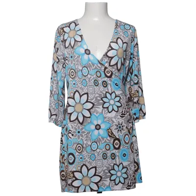 Dress (Blue, Brown, White) from Ecoline Polyester, Viscose