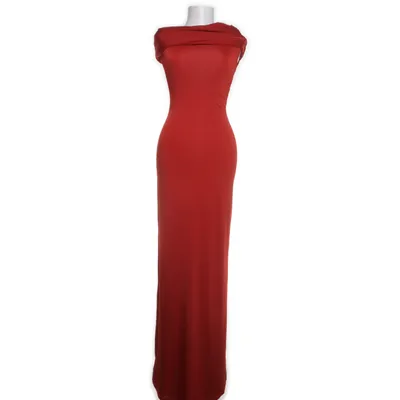 Avondjurk (Rood) van Meshki Elastaan, Gerecycled polyester