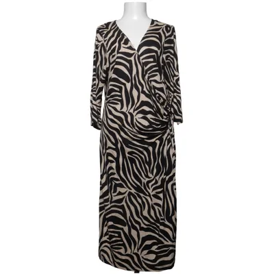Slå-om-kjole (Sort, Beige) fra Zay Clothing Viscose