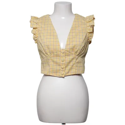 Crop top (Gul, Flerfärgad) från Fashion Union Bomull, Polyester