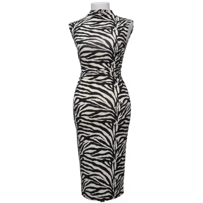 Kjole (Sort, Hvid) fra H&M Modern Classic Elastan, Polyester