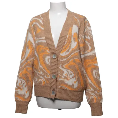 Strickjacke (Beige, Orange, Weiß) von Dilvin Knit Acryl, Polyamid, Polyester