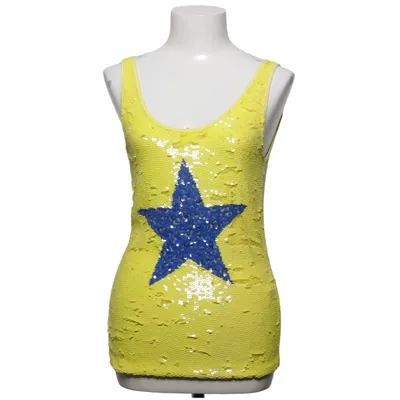 Tank Top (Yellow, Blue) from Parosh Elastane, Polyamide, Viscose