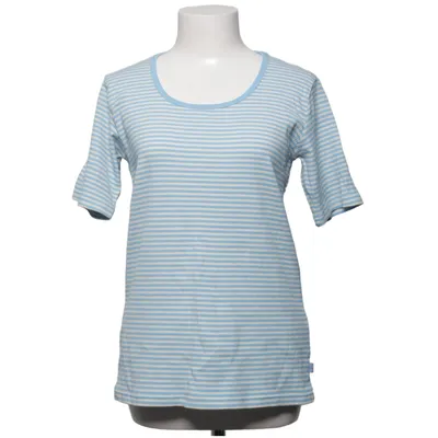 T-shirt (Blå, Hvid) fra Danefae Elastan, Modal, Økologisk bomuld