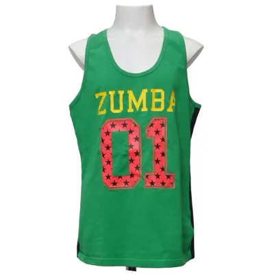 Sports tank top (Green, Multicolored) from Zumba Cotton, Elastane