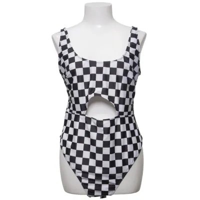 Maillot de bain une pièce (Noir, Blanc) de Wolf & Whistle Élasthane, Polyamide, Polyester
