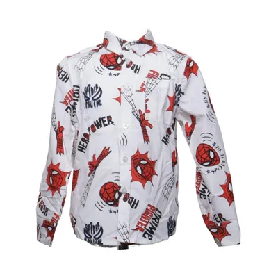 Shirt (White, Multicolored) from Marvel Spiderman Cotton