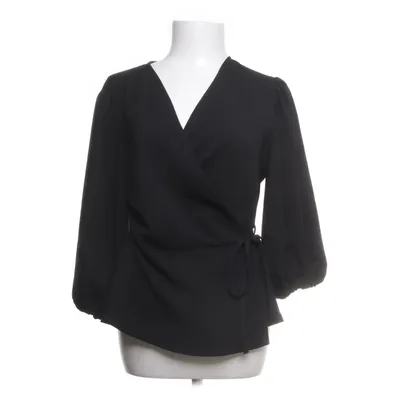 Wikkelblouse (Zwart) van Ganni Elastaan, Polyester