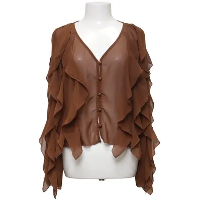 Blouse (Brown) from Qianzhidu Polyester