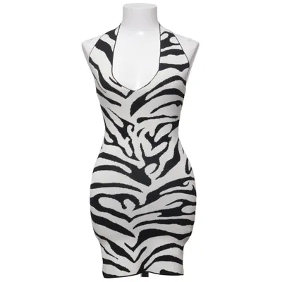 Halterneck dress (Black, White) from Gina Tricot Polyester