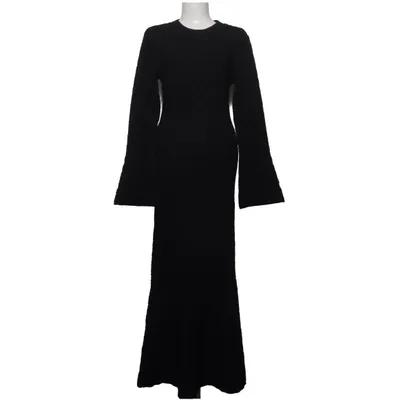 Maxikleid (Schwarz) von Adoore Baumwolle, Polyester