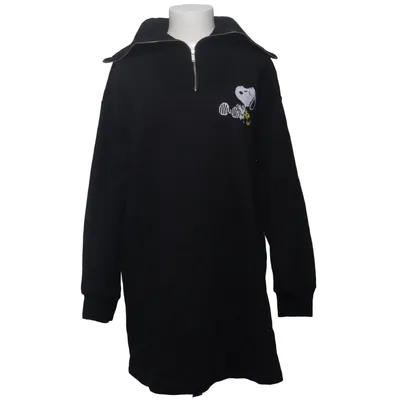 Robe à col roulé (Noir) de Zara x Peanuts Coton, Polyester
