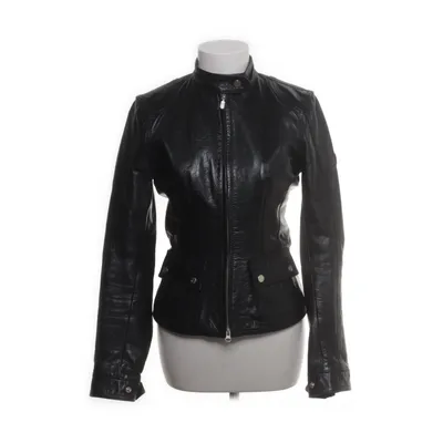 Leather jacket (Black) from Belstaff Leather, Viscose