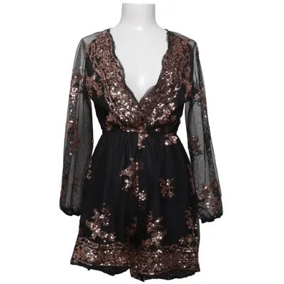 Cocktail dress (Black, Gold) from Dennis Maglic Cotton, Polyester