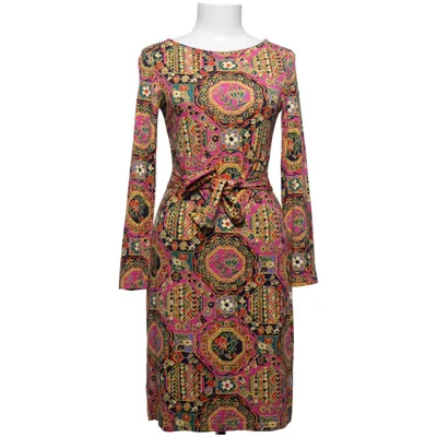 Robe (Rose, Multicolore) de Vera Velour Élasthane, Viscose