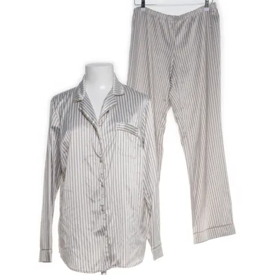 Pyjamas (Vit, Brun, Svart) från Lindex Elastan, Polyester