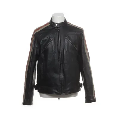 Læderjakke (Sort, Brun) fra Street Legal Polyester, Læder
