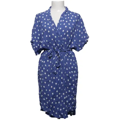 Wrap dress (Blue, White) from Boii Viscose