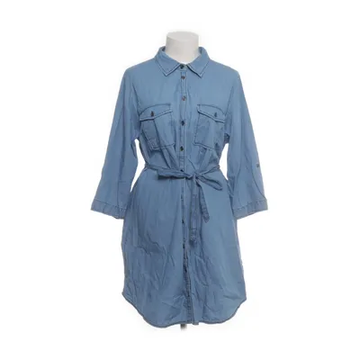 Shirt dress (Blue) from Zizzi Cotton