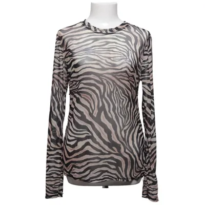 Långärmad t-shirt (Svart, Beige) från Black Colour Elastan, Polyester