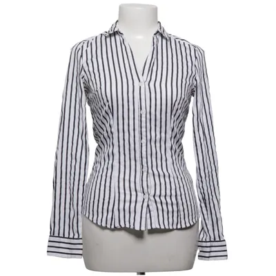 Shirt (Black, White) from H&M Cotton, Elastane, Polyamide, Polyester