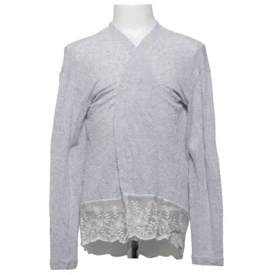 Cardigan (Gris, Blanc) de Yigga Polyester, Viscose
