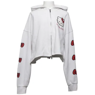 Hoodie (White, Multicolored) from H&M Cotton, Polyester
