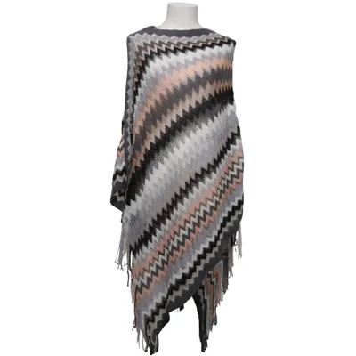 Poncho (Gris, Noir, Blanc, Multicolore) de Rose Bud