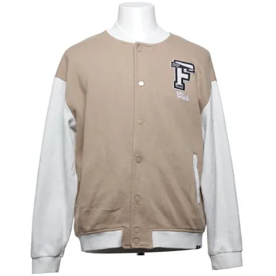 Varsity-jack (Beige, Wit) van Corona Katoen, Gerecycled polyester