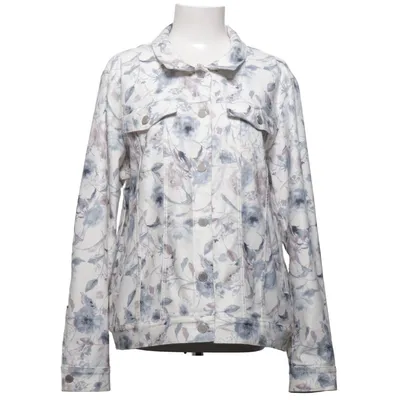 Denimjakke (Hvid, Flerfarvet) fra LauRie Elastan, Økologisk bomuld, Polyester
