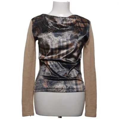 Blouse (Beige, Multicolored) from Domani Acrylic, Mohair, Polyester, Wool