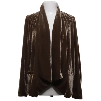 Blazer (Brun) fra Bershka Premium Outerwear Elastan, Polyester, Viscose