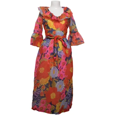 Långklänning (Orange, Rosa, Lila, Flerfärgad) från Vintage