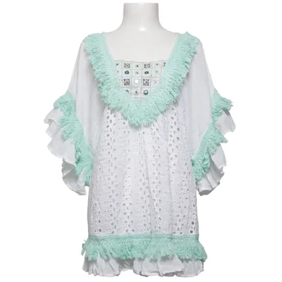 Beach dress (White, Green) from Fullah Sugah Cotton