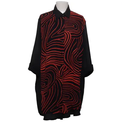 Blouse (Black, Red) from THEA 42 plus Polyester, Viscose