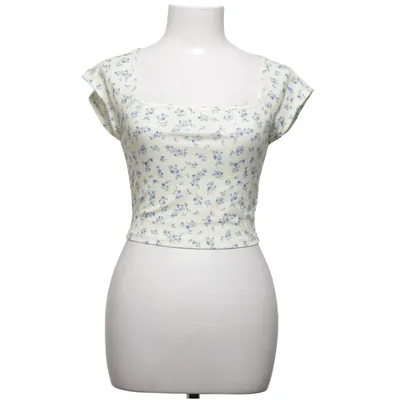 Crop top (Gul, Blå) fra Shein Elastan, Polyester