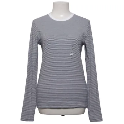 Long sleeve T-shirt (Black, White) from Uniqlo Cotton, Elastane, Viscose