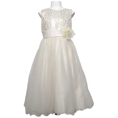 Blomsterpigekjole (Beige) fra Grace Karin Bomuld, Polyester
