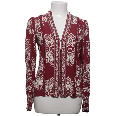 Bluse (Rød, Beige) fra Sézane Polyester, Viscose