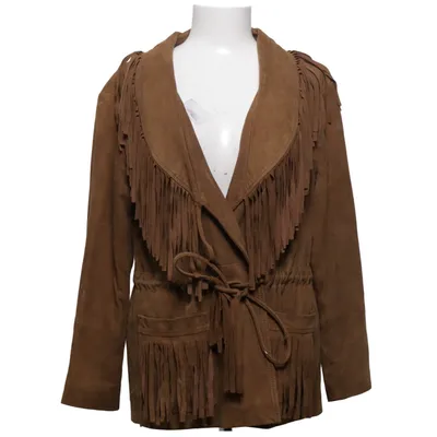 Veste (Marron) de Ganni Coton, Daim, Viscose