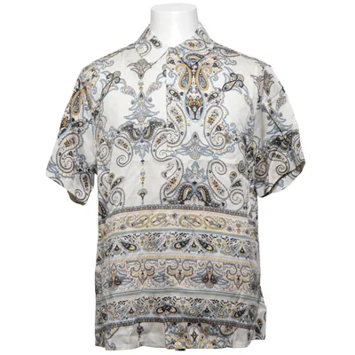 Kortärmad skjorta (Beige, Flerfärgad) från H&M Lyocell