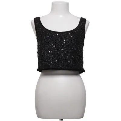 Crop top (Svart, Silverfärgad) från Topshop