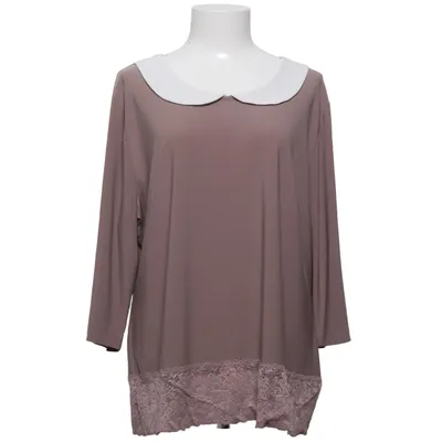 Blouse (Beige, White) from Lavelle Elastane, Polyamide, Polyester