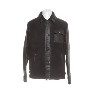 Leather jacket (Black) from Hackett London Polyester, Leather