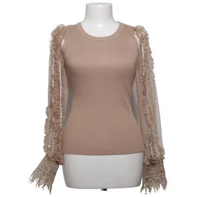 Haut (Beige) de Flammode Polyester, Viscose