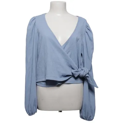 Wickelbluse (Blau) von Monki Elasthan, Polyester
