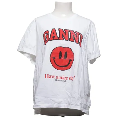 T-shirt (White, Red) from Ganni Organic cotton