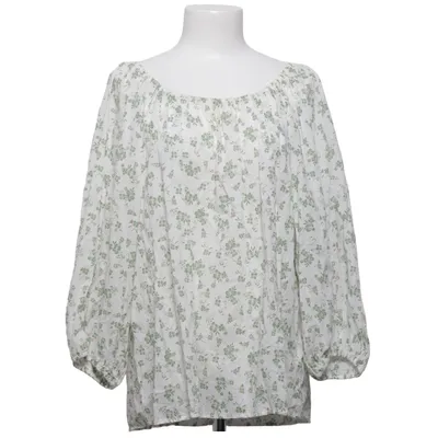 Blouse (White, Green) from Indiska Cotton