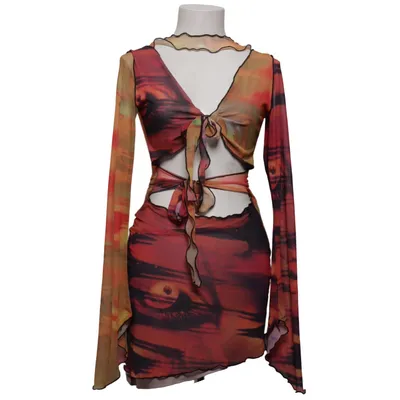 Strandkjole (Rød, Orange, Flerfarvet) fra Jaded London Elastan, Polyester